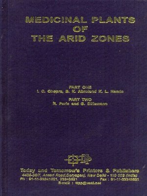 cover image of Medicinal Plants of the Arid Zones